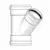 Wye, 8" x 8" x 6"Gasketed PVC G Series SDR-35 45 Degrees