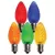 Christmas Light Bulb, Faceted E17 C9 LED Transparent Multi-Colored | BU-LED-FC9-TMU