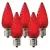 Christmas Light Bulb, Faceted E17 C9 LED Red Transparent | BU-LED-FC9-TRD