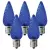 Christmas Light Bulb, Faceted E17 C9 LED Blue Transparent