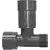 Black PVC Tee 1 in. Nut x MTHD x Female Value Connector Manifold | 1201-010