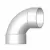 Sewer Elbow, 8"Hub PVC P Series SDR-35 90 Degrees 1/4 Bend Solvent Weld Long Sweep