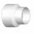 Reducer Coupling, 8" x 4"Hub PVC P Series SDR-35 Concentric Solvent Weld