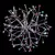 3D Shimmering Sphere, LED 16" Silver Tape Low Voltage Multi-Colored