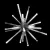 A LED 3D Meteor Burst, 20" Pure White Steel Frame Low Voltage Combo