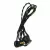 Jumper Cord, 12' Black with Fused Base Plug