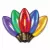 Christmas Light Bulb, Smooth E17 C9 LED Transparent Filament Multi-Colored