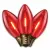 Christmas Light Bulb, Smooth E17 C9 LED Red Transparent Filament
