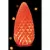Christmas Light Bulb, Faceted E17 C9 LED Orange Transparent