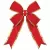Decorative Bow, 18" Red Nylon with Gold Trim