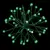 3D Shimmering Sphere, Green Twinkle LED 12" Green Tape Low Voltage