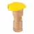 Quick Coupling Valve, 1-1/4"Female Red Brass 1-Piece with 1 Slot Locking Yellow Lid