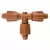 Hunter Locking Tee, Threaded Brown Glass-Filled Polypropylene | PLDLOCTEE
