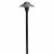Path Light, 1 W Wedge T5 LED/Incandescent Textured Black Aluminum Dome