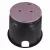 10" Round Black Box Reclaimed Water Standard with Overlapping Purple Cover Valve Box | NDB111BCR
