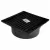 7" x 7" Square Black Flat Drain Grate | NDS771