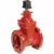 4" Mechanical Joint Red Epoxy Coated Cast Iron 250 psi 200M Series Resilient Wedge Gate Valve | MAT200M11