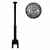 6' Round Black Dip 563 Arch Pattern with Rod Curb Box | MCD56036