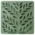 12" x 12" Square Green Catch Basin Decorative Botanical Drain Grate | NDS1218GR