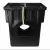 18" x 18" Square 2-Outlet Black Catch Basin | NDS1882
