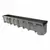 48" x 10" x 7.02 - 7.36" Light Gray Channel Drain Section | NDDDS100