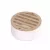 3" Round Satin Brass Flat with PVC Collar Drain Grate | NDS909B