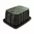 26.3" x 19.8" x 12.1" Rectangular Black Body Irrigation Control Valve Jumbo with Green Lid Valve Box | RBBVBJMB