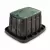 21.8" x 16.6" x 12" Rectangular Black Body Irrigation Control Valve Standard with Green Lid Valve Box | RBBVBSTD