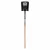 9.5" x 11.5" Steel Blade 14 ga Precision Lathe Turned American Ash Wood Handle SquareClosed Back Point Shovel | STR49345