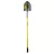 9.5" x 11.5" Blade 14 ga Yellow Professional Grade Fiberglass Handle Round Forward Turned Step Perforated Point Shovel | STR49500