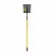 9.5" x 11.5" Blade 14 ga Yellow Professional Grade Fiberglass Handle SquareForward Turned Step Perforated Point Shovel | STR49502