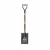 7" x 12" Blade 16 ga Precision Lathe Turned Hardwood Handle Forward Turned Step Garden Spade | STRSVGD24