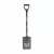 7" x 12" Blade Blue Industrial Grade Fiberglass Handle Rear Rolled Step Garden Spade | STRSVGD44