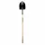 8.6" x 10.5" Blade 16 ga Clear Lacquer Contoured Hardwood Handle Round Point Shovel | STRSVLR90