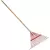 24" Coated Metal Blade 54" Wood Handle 24-Tine Spring Brace Rake | CORRK24003