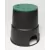 Valve Box, 10" Round HDPE Green Irrigation Control Valve with Cover
