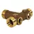 1-1/4" MIP x FIP Brass Short with (2) 3/4" Drain Hole Tank Tee | MRLBAT1252