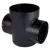 NDS Locking Outlet, 6" 2-Outlet Black Double For Spee-D Basins 10/Pack | 201