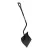 Ergonomic Snow Scoop, 18" Polycarbonate Head, Bent Steel Handle, D-Grip Snow Shovel | STR96827