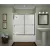 2" 60" x 30" x 72" AcrylX Applied Acrylic Smooth/White 1-Piece Everyday Series with Right Drain Tub Shower | AQT260330RWH