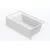 2" 60" x 32" x 18" AcrylX Applied Acrylic White 1-Piece Soaker Everyday Series with Right Drain Bathtub | AQT6032SMINRWH