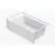 2" 60" x 36" x 18" AcrylX Applied Acrylic White 1-Piece Soaker Everyday Series with Right Drain Bathtub | AQT6036SMINRWH