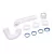 1-1/2" Slip Joint White Polypropylene Tubular P-Trap | DERP9703WBG
