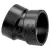 4" Hub Black ABS 22-1/2 Degrees Elbow | DWA22S040