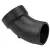 4" Spigot x Hub Black ABS 45 Degrees Elbow | DWA45ST040