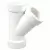 3" x 3" x 1-1/2" Hub White PVC Schedule 40 4810 Series 45 Degrees Reducing Wye | DWPY337