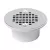 2" x 3" Round PVC White 840 Series Solvent Weld Floor Drain | SIO8402P