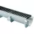 6" x 12' HDPE Z886 Series Pre-Sloped with 4" No-Hub Bottom Outlet Linear Trench Drain | ZRNZ886DGCU412