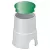 6" x 9-1/16" Round Black Econo with Green Lid Valve Box | AMT182103