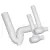 White Vinyl For All 1-1/4" or 1-1/2" Cast Brass or Tubular P-Trap 100/102-EZ Series Undersink Piping Cover | IPS102EZ